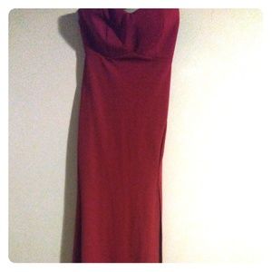 Red long formal dress